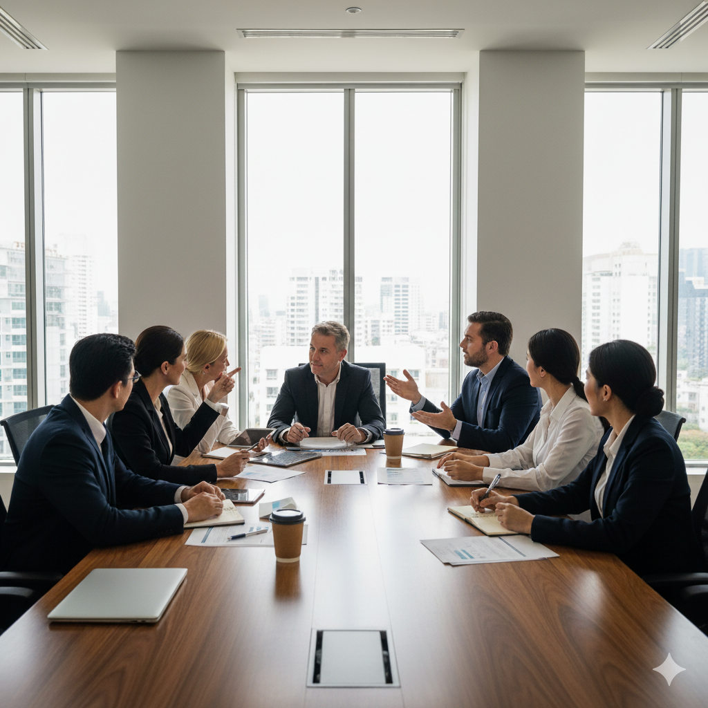 Professional team collaboration